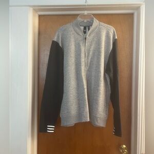 Adidas Men’s Gray and Black Postgame Zip Up Jacket